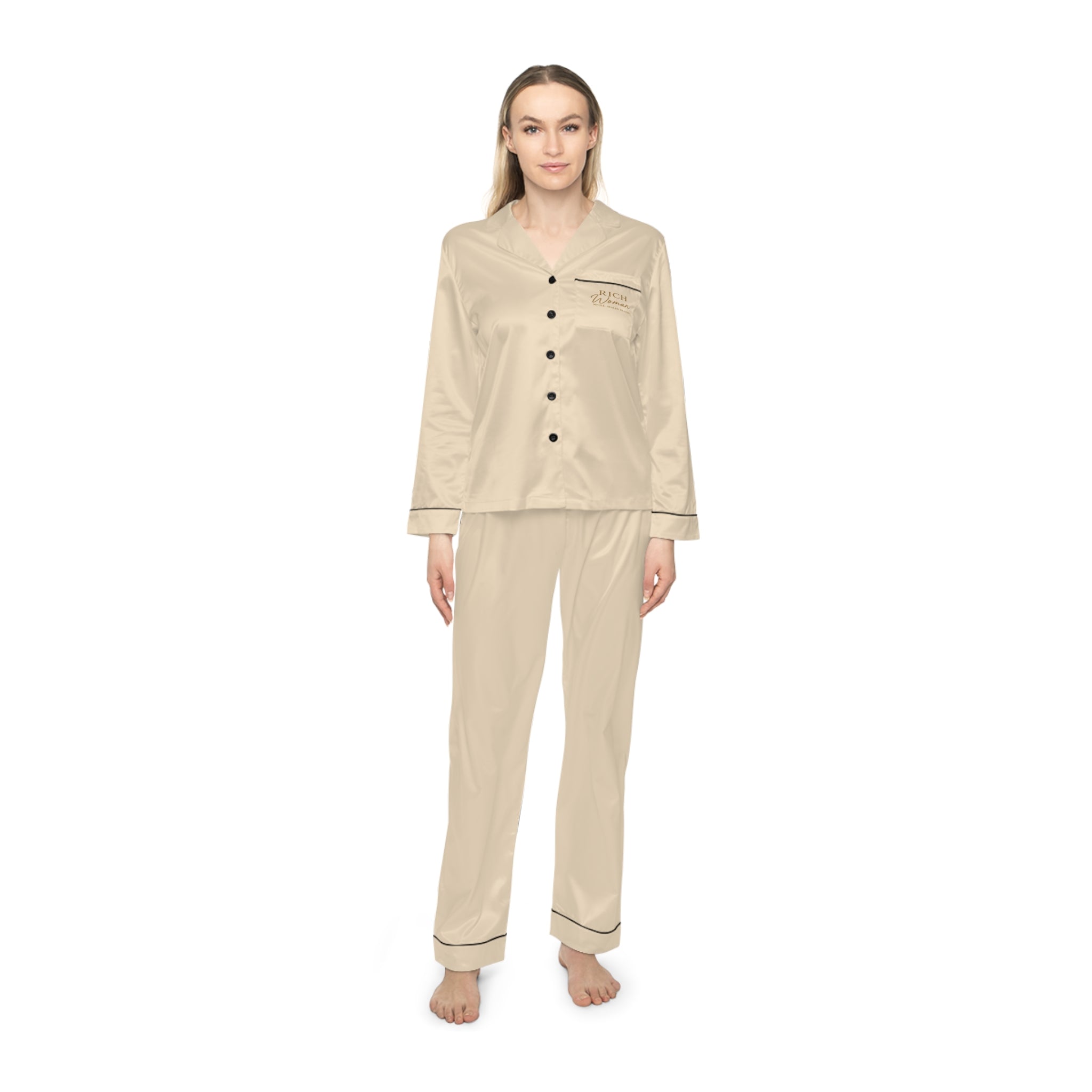 Her Riches Satin Pajamas (AOP)